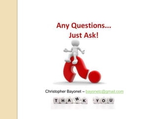 Christopher Bayonet – bayonetc@gmail.com
 