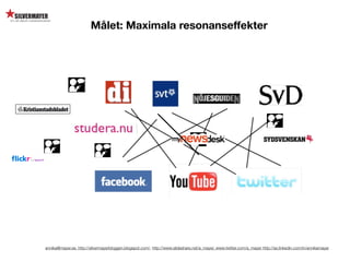 Målet: Maximala resonanseffekter




annika@mayer.se. http://silvermayerbloggen.blogspot.com/, http://www.slideshare.net/a_mayer, www.twitter.com/a_mayer http://se.linkedin.com/in/annikamayer
 