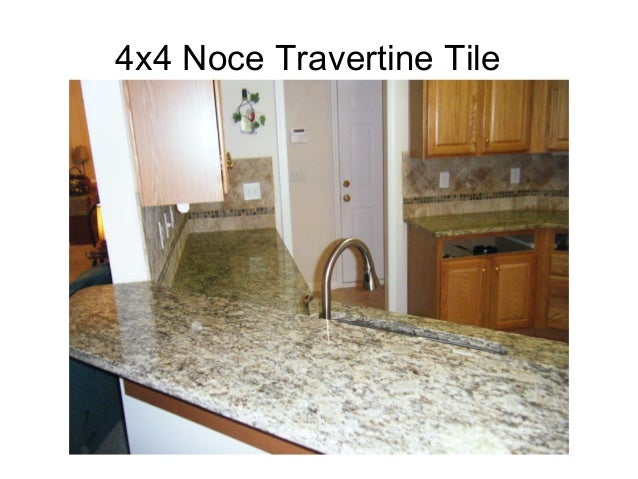 4x4 Noce Travertine Tile Backsplash Designs For Kitchens