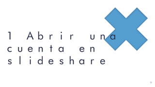 1 Abrir una
cuenta en
slideshare
6
 