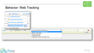 #ibmamplify
© 2015 IBM Corporation 17
Behavior: Web Tracking
 
