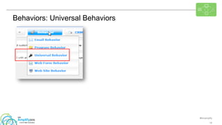 #ibmamplify
© 2015 IBM Corporation 18
Behaviors: Universal Behaviors
 