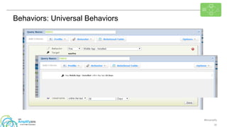 #ibmamplify
© 2015 IBM Corporation 20
Behaviors: Universal Behaviors
 
