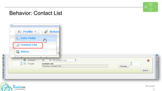 #ibmamplify
© 2015 IBM Corporation 26
Behavior: Contact List
 