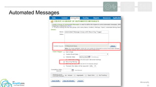 #ibmamplify
© 2015 IBM Corporation 53
Automated Messages
 