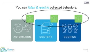 #ibmamplify
© 2015 IBM Corporation 7
You can listen & react to collected behaviors.
 