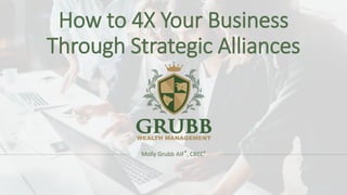 Molly Grubb AIF®, CBEC®
How to 4X Your Business
Through Strategic Alliances
 