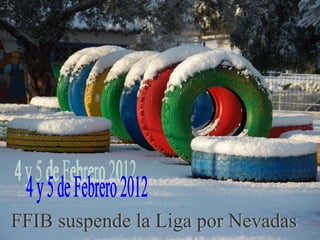 4 y 5 de Febrero 2012 FFIB suspende la Liga por Nevadas  