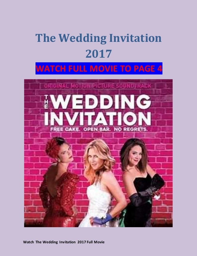 Watch The Wedding Invitation 2017 Full Movies On Youtube