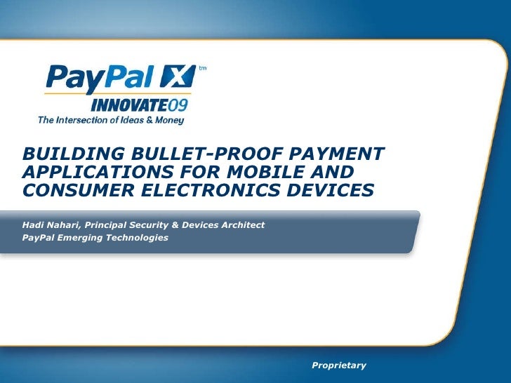 developing bullet proof payment applications for mobile and consumer