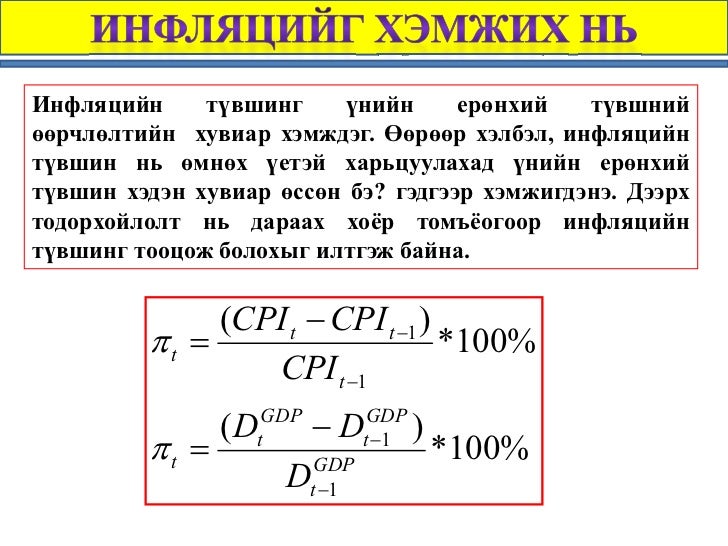 Инфляци гэж юу вэ? Инфляци /Хэрэглээний үнийн индекс, ДНБ-ний дефлят…