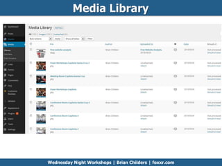 Media Library
Wednesday Night Workshops | Brian Childers | foxxr.com
 