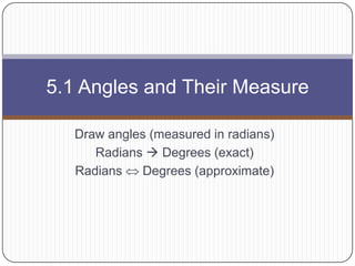 5.1.2 angles and their measure | PPTX