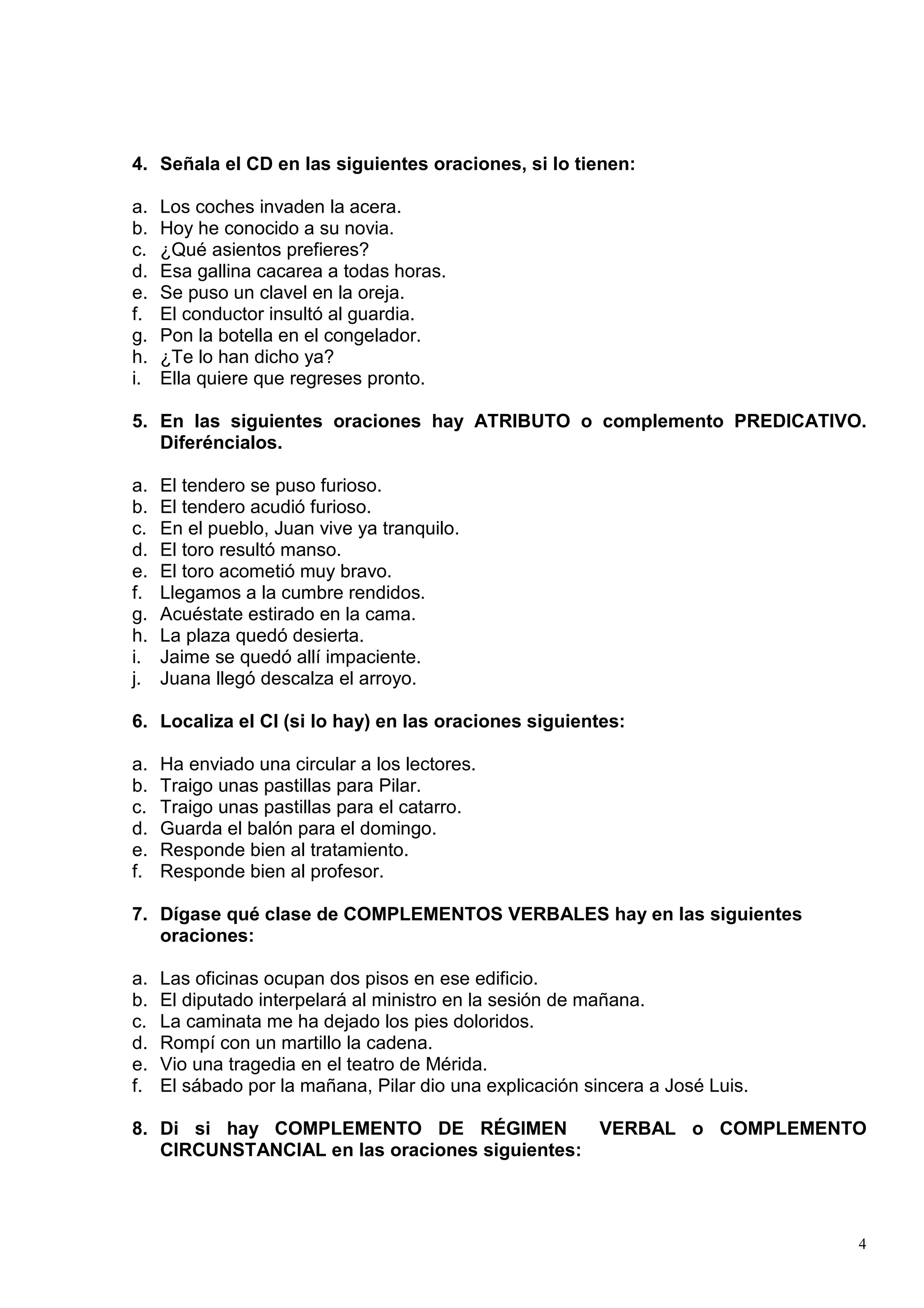 como-identificar-los-complementos-verbales | PDF