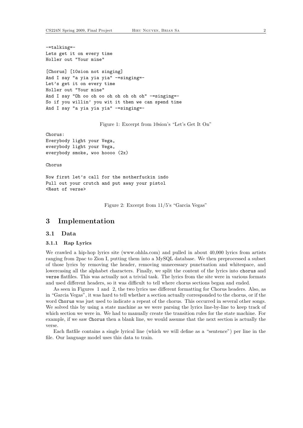 Rap Lyric Generator