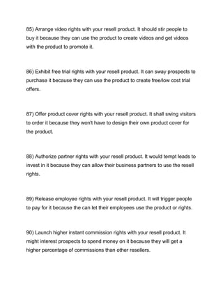 Resell Rights Example 100 Resell rights Selling Formulas | PDF