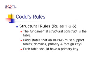 Normalization and Codd's Rule | PDF