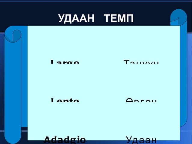 хөгжмийн нэр томъёо 5 | PPT