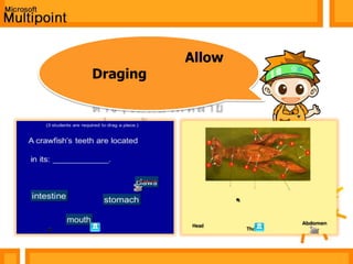        ผลที่ปรากฏในการใช้โปรแกรมMicrosoft Multipoint จากการใช้เครื่องมือ Short Answer แบบ Blank (indiv. Question) 