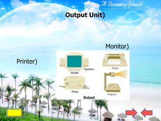 Output Unit)




                          Monitor)

Printer)
            (Speaker)
 
