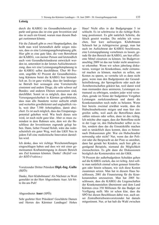 5. LTG-Sitzung am 18. Juni 2009