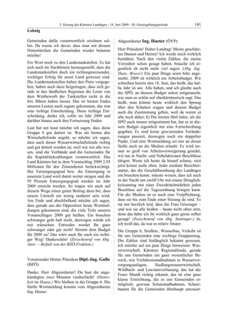 5. LTG-Sitzung am 18. Juni 2009