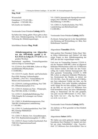 5. LTG-Sitzung am 18. Juni 2009