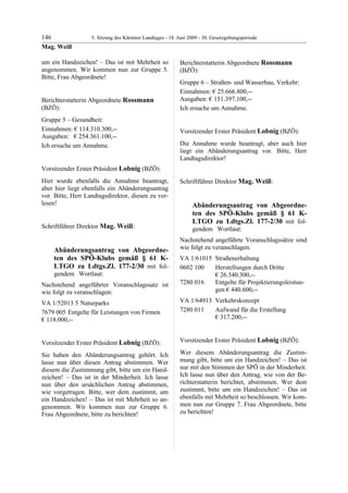 5. LTG-Sitzung am 18. Juni 2009