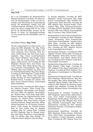 5. LTG-Sitzung am 18. Juni 2009