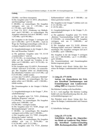 5. LTG-Sitzung am 18. Juni 2009