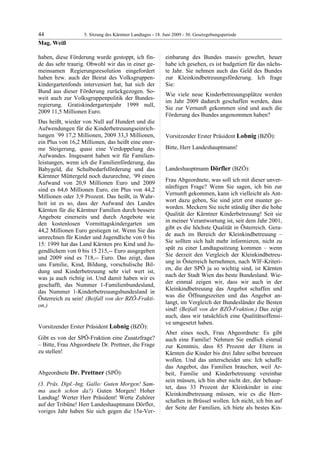 5. LTG-Sitzung am 18. Juni 2009