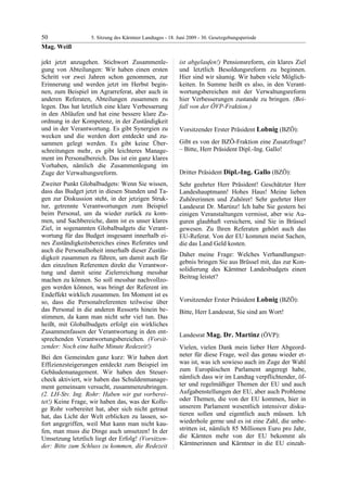 5. LTG-Sitzung am 18. Juni 2009