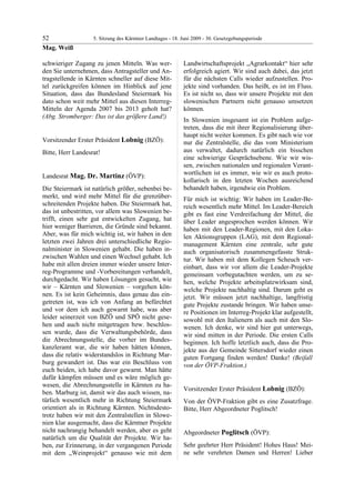 5. LTG-Sitzung am 18. Juni 2009