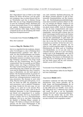 5. LTG-Sitzung am 18. Juni 2009