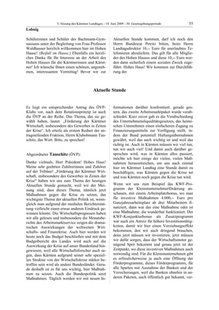 5. LTG-Sitzung am 18. Juni 2009