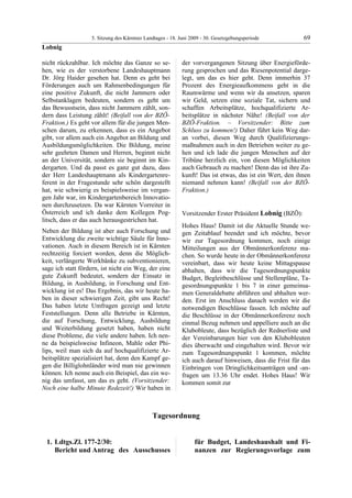 5. LTG-Sitzung am 18. Juni 2009