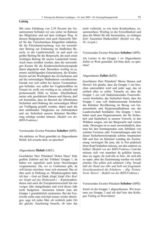 5. LTG-Sitzung am 18. Juni 2009