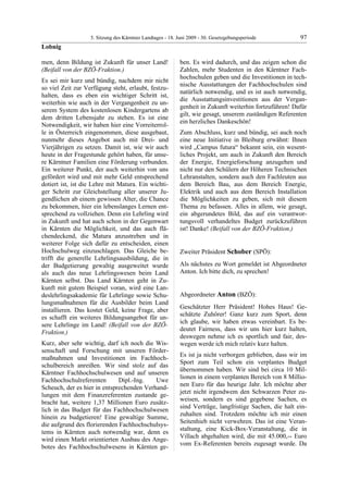 5. LTG-Sitzung am 18. Juni 2009