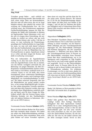 5. LTG-Sitzung am 18. Juni 2009