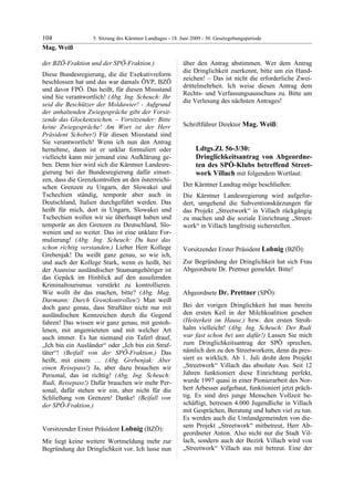 5. LTG-Sitzung am 18. Juni 2009