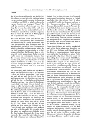 5. LTG-Sitzung am 18. Juni 2009