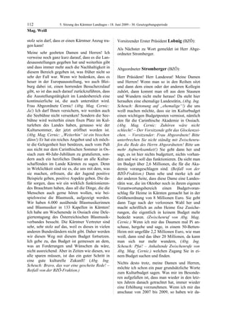 5. LTG-Sitzung am 18. Juni 2009