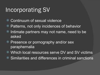 High Risk Indicators: Sexual Assault | PPT
