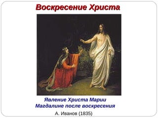 Явление Христа Марии Магдалине после воскресения А. Иванов (1835) Воскресение Христа 