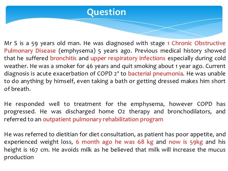 Copd case study physiotherapy image