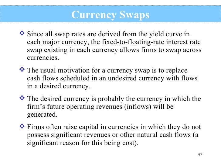 Currency swap and forex swap