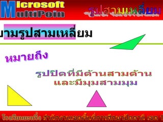 คณิตศาสตร์ ชั้น ป.5 รูปสามเหลี่ยม