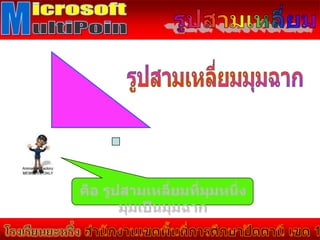 คณิตศาสตร์ ชั้น ป.5 รูปสามเหลี่ยม