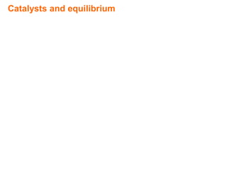 Catalysts and equilibrium
 