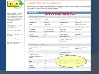DATOS DEL VEHICULO
 